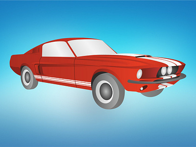 Ford Mustang Illusyration design ford mustang illusyration illustration vector