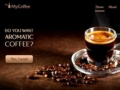 Coffee shop lending concept coffee concept lending page shop