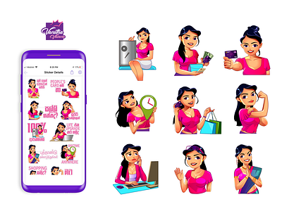 My recent sticker design for People's Bank (Vanitha Vasana) 🙂