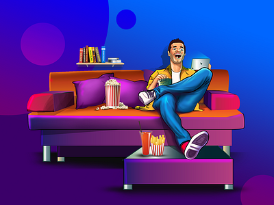 Illustration for Dialog axiata srilanka branding communication concept design digital arts digital painting drawings entertainment illustration lifestyle photoshop style ui youtuber