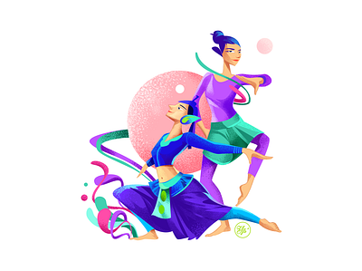 Sri Lankan Dancers app illustration communication concept dancers digital arts illustration sri lanka style ui web illustration