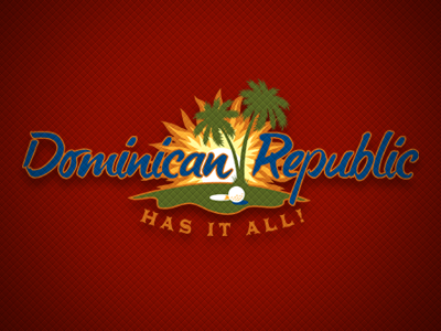 Dominican Republic Concept Logo concept dominican golf logo palm republic trees