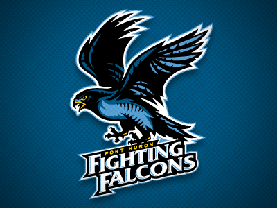 Port Huron Fighting Falcons Logo concept falcons fighting hockey logo porthuron sports