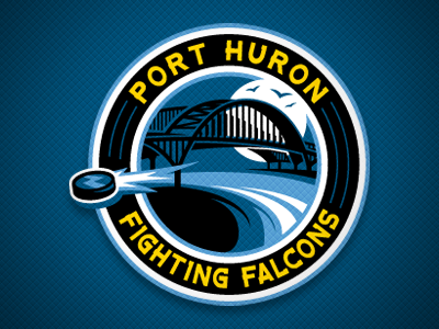 Port Huron Fighting Falcons Shoulder Patch concept falcons fighting hockey logo porthuron sports