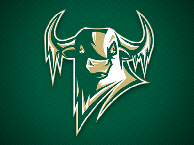 USF Ice Bulls Main Logo Concept bulls college concept hockey ice identity logo sports usf