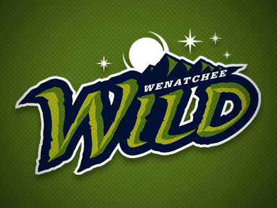 Wenatchee Wild Word Mark Concept brand concept hockey identity logo sports wenatchee wild wolf