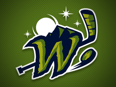 Wenatchee Wild Shoulder Patch Concept brand concept hockey identity logo sports wenatchee wild wolf