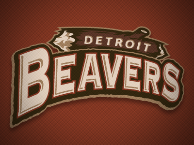 Detroit Beavers Word Mark Logo beavers brand detroit hockey identity patch sports team