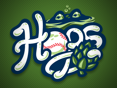 Washington Hops Baseball Concept