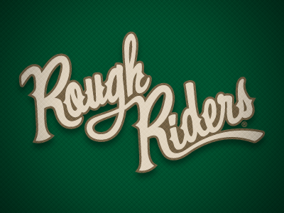 Cedar Rapids RoughRiders Vintage Script cedar hockey identity logo rapids roughriders sports team vintage