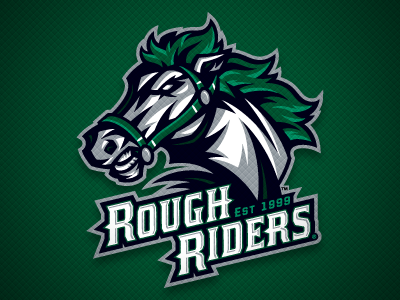 Cedar Rapids RoughRiders Main Logo cedar hockey identity logo rapids roughriders sports team