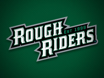 Cedar Rapids RoughRiders Word-Mark Logo cedar hockey identity jersey logo rapids roughriders sports team