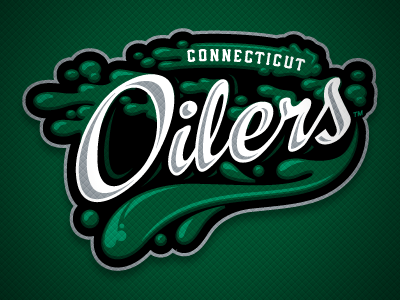 Connecticut Oilers Main Logo connecticut hockey identity logo oilers sports