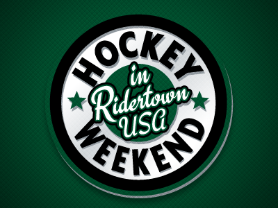 Hockey Weekend Logo hockey hockeynight identity logo ridertown roughriders sports