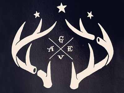 White Antlers Design antlers apparel buck deer drawn hand ink print screen sketch tee tshirt