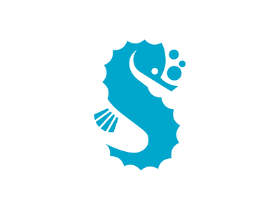 Ms Abby's Swim Logo aquatics brand branding concept design identity logo seahorse swim type typography vector