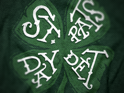 Detroit St Pats Tee apparel clover detroit drawn hand michigan shirt tee tshirt type typography