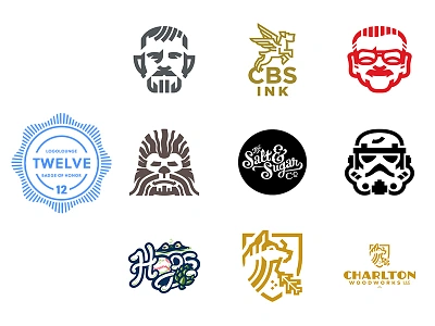 LogoLounge 12 brand branding chewbacca chewy design empire identity illustration logo logolounge marvel obi wan kenobi obiwan sports stanlee starwars stormtrooper typography vector wolf