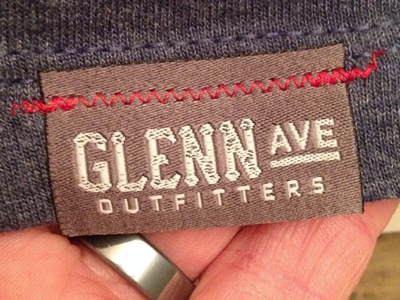 Glenn Ave Label apparel brand embroidery label logo sewing woven