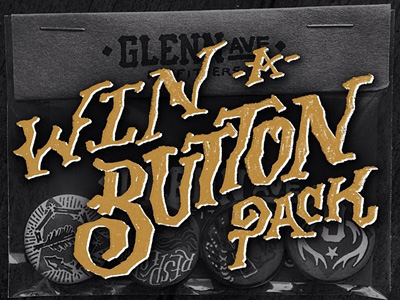Free Button Pack Contest brand button free hand lettering logo type typography win