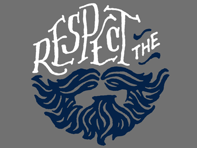 Respect Eh!? apparel ave beard drawn glenn hand label monogram sketch style type typography