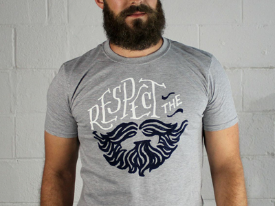 Respect the Beard Tee apparel ave beard design fashion glenn mustache outfitters print screen tee