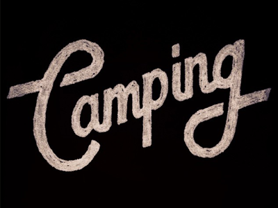Camping camping drawing illustration ink outdoors sharpie sketch type typography