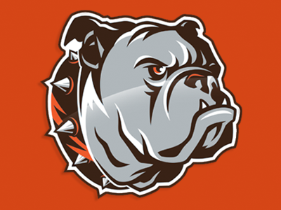 Browns Bulldog browns bulldog cleveland dog football identity logo nfl