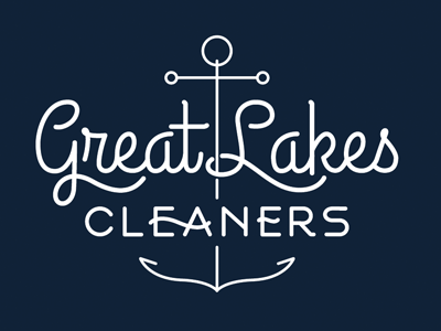Great Lakes Cleaners Logo anchor brand company design identity logo proud vector