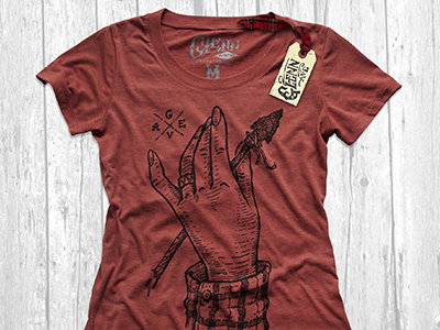 Hold True Flat apparel drawing fashion illustration ink lake outdoors sketch tee type typography