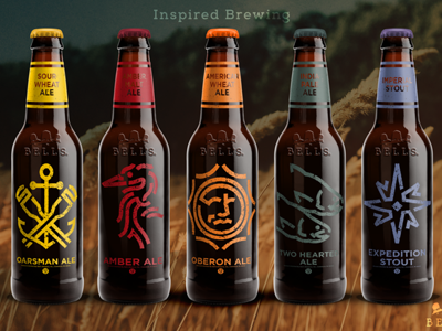 Bells 4th alcohol art beer bells brewery concept design illustration label logo michigan