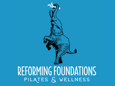 Main Logo brand design elephant fitness health identity illustration logo pilates stott vector
