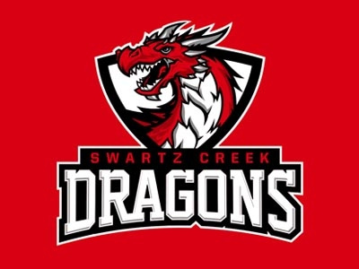 Swartz Creek Dragons Main Logo brand design dragon dragons identity illustration logo school sport vector