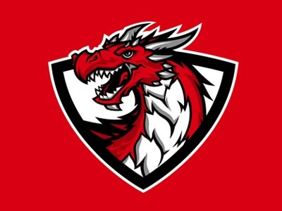 Swartz Creek Dragons Shield brand design dragon dragons identity illustration logo school sport vector