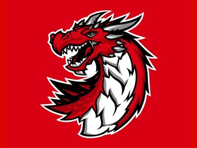 Swartz Creek Dragons Bust brand design dragon dragons identity illustration logo school sport vector