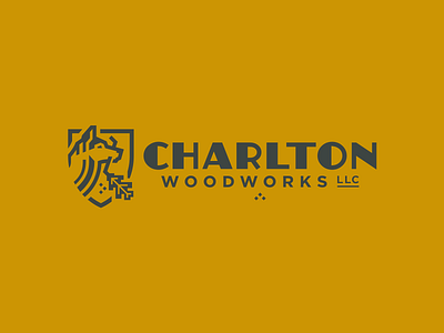 Charlton Shield Horizonal brand design dog husky identity lines logo minimal thick type vector woodworking