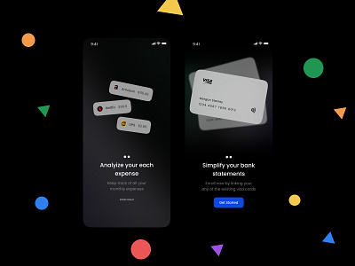 Expenses Management App bank creditcard expenses finance management track transactions ui ui ux