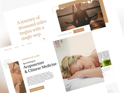 LaLuna - SPA & Beauty Website Landing Page acupuncture clinic massage massage therapy relaxation spa therapy ui uidesign website wellness wellness center