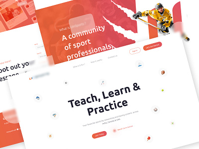 Sports Community - Landing Page branding community design illustration platform sports sports app ui ui ux uidesign web app website