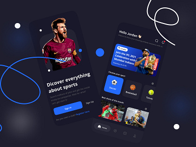 Sports App Concept app app concept athlettes branding design mobile app mobile app ui mobile ui mobile ux players players community portfolio sports sports app sports community ui ui ux uidesign