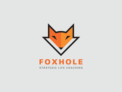 Logo Design For Fox Hole fox fox logo logo design minimal fox