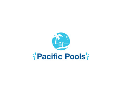 Pacific Pools Logo Design logodesign pools logo sweeming pools logo sweeming pools logo