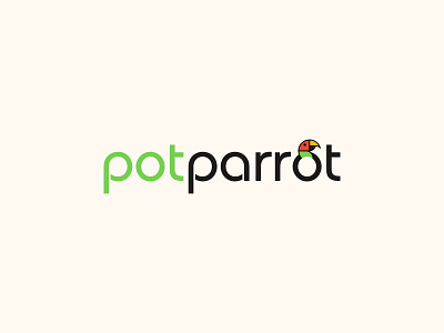 PotParrot Logo Design animal bird bird logo branding branding design design logodesign minimalist parrot