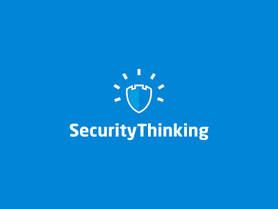 Logo Design Security Thinking branding design idea logo minimalist security think
