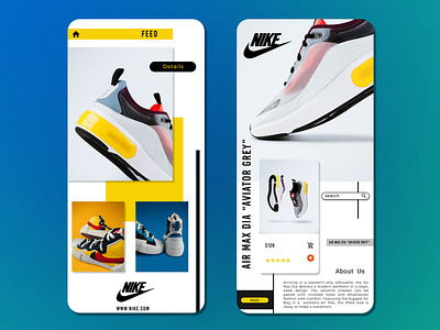 Re-design Nike mobile page app branding icon identity logo typography ui ux web website