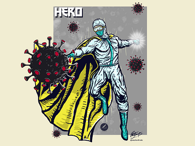 Hero album art album cover art artwork cartoon comic corona covid 19 design doctor icon illustration illustrator logo manga tahirt design tshirt vector
