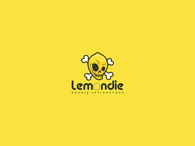 Lemondie brand branding desainer logo food illustration lemon logo logo perusahaan skull softdrink vector