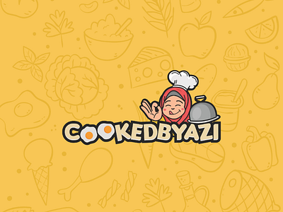 Cooked by azi logo brand branding cooking desainer logo food icon logo logo perusahaan vector