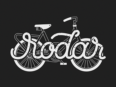 Bike bicicleta bike illustrator lettering type vector