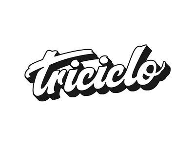 Triciclo illustrator lettering triciclo type typography vector